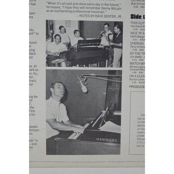 Capitol Records 1968 Denny McLain at the Organ 12" Vinyl LP Record SIGNED - Picture 6 of 9